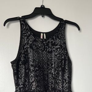 Frenchi dress, Size L, Black with silver detailing